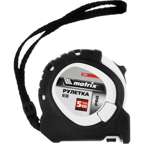 Рулетка Neon, 5 м x 19 мм, обрезиненный корпус, 3 фиксации, PRO Matrix (32591) - фото 3