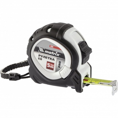 Рулетка Neon, 5 м x 19 мм, обрезиненный корпус, 3 фиксации, PRO ...