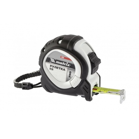 Рулетка Neon, 8 м x 25 мм, обрезиненный корпус, 3 фиксации, PRO ...