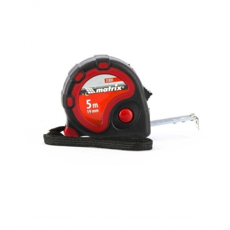 Рулетка Status 3 fixations, 5 м х 19 мм, двухкомпонентный корпус...