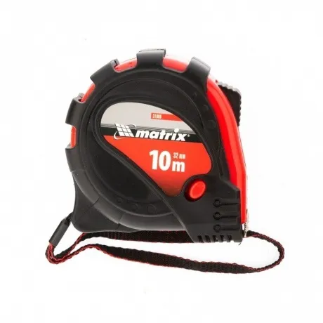 Рулетка Status magnet 3 fixations, 10 м х 32 мм, обрезиненный ко...