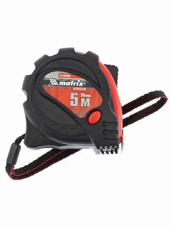 Рулетка Status magnet 3 fixations, 5 м х 25 мм, обрезиненный кор...