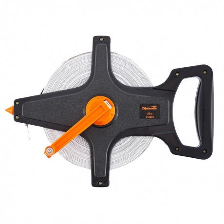 Рулетка геодезическая, 50 м х 12,5 мм, лента ПВХ, открытый корпу...