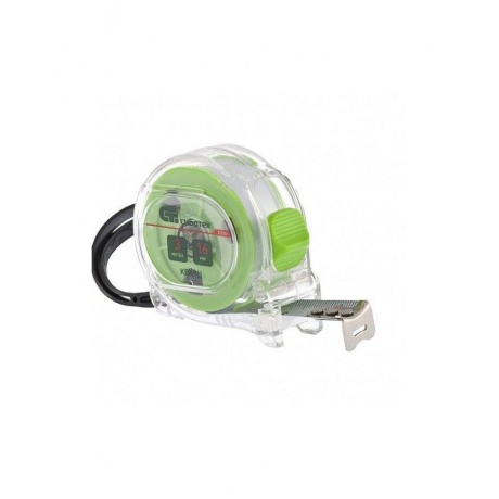 Рулетка Кварц, прозрачный корпус, амортизатор, 3 м х 16 мм Сибрт...