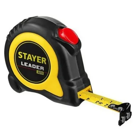 Рулетка Stayer LEADER 5м/19мм с автостопом в ударостойком обрези...