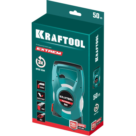 Геодезическая стальная мерная лента Kraftool 34185-50, 50 м - фото 10