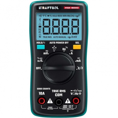 Мультиметр цифровой KRAFTOOL KM-600 (59854)