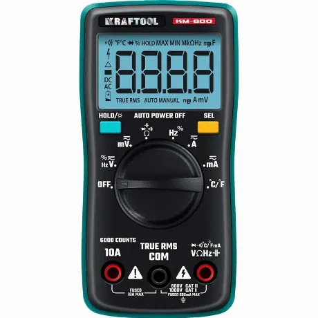 Мультиметр цифровой KRAFTOOL KM-600 (59854)