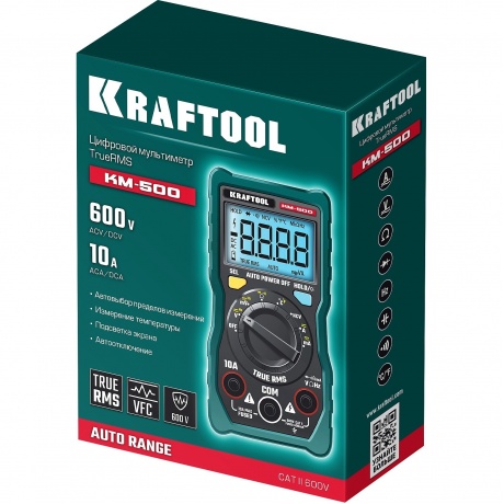 Мультиметр цифровой KRAFTOOL KM-500 (59856) - фото 6