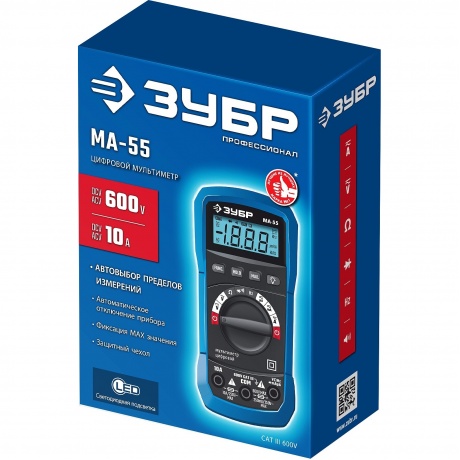 Мультиметр цифровой ЗУБР МА-55 (59805) - фото 8