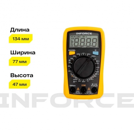 Мультиметр портативный + прозвонка Inforce 01-05-05 - фото 11