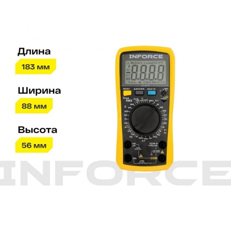 Мультиметр цифровой универсальный Inforce 01-05-07 - фото 14