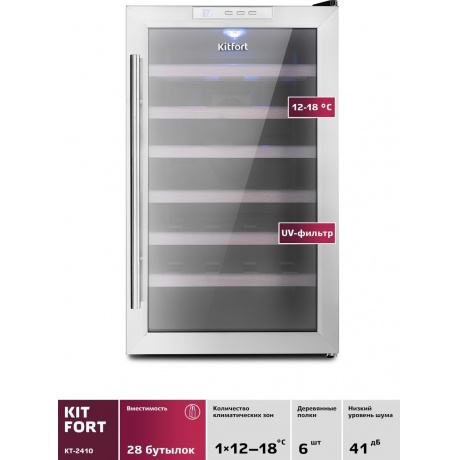 Винный шкаф Kitfort КТ-2410 - фото 4
