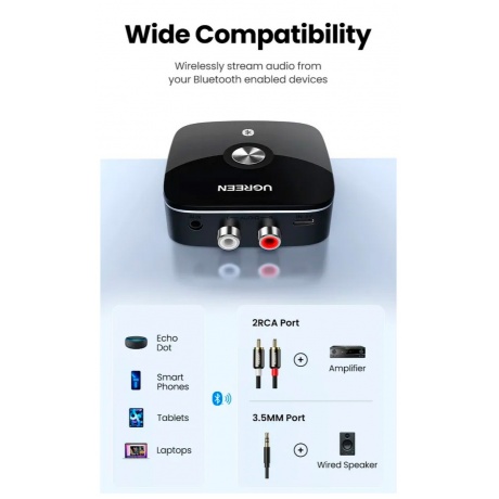 Ресивер беспроводной UGREEN CM106 (40759) Black - фото 4