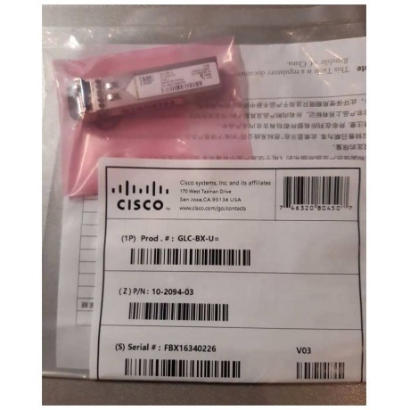 Трансивер Cisco 1000BASE-BX SFP 1310NM (GLC-BX-U=) - фото 4