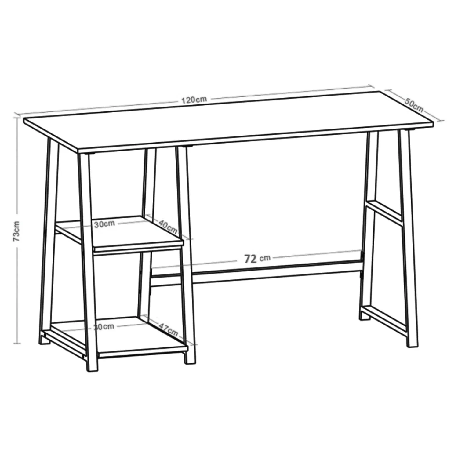 Стол на металлокаркасе BRABIX LOFT CD-006 (641225) - фото 3