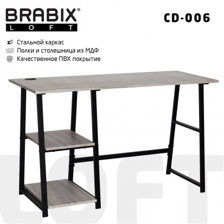 Стол на металлокаркасе BRABIX LOFT CD-006 (641225) - фото 10