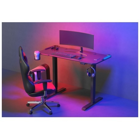 Стол компьютерный Cactus CS-ED-GBK  карбон каркас черный - фото 8