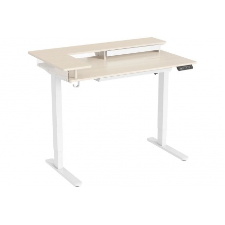 

Стол для компьютера Cactus CS-EDL-DWT столешница ДСП светлый дуб каркас белый 120x71x60см