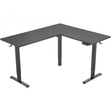 

Стол для компьютера Cactus угловой подъёмный столешница МДФ черный каркас черный 140х72х60см (CS-EDXL-BBK)