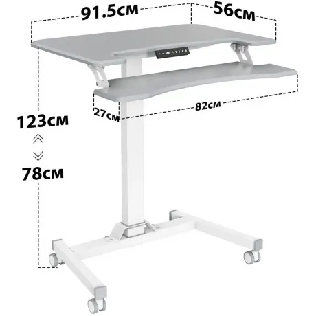 Стол для ноутбука Cactus VM-FDE103 столешница МДФ серый 91.5x56x...
