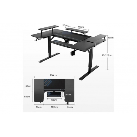 Компьютерный стол Eureka U-71 (ERK-U71-B-1) - фото 13