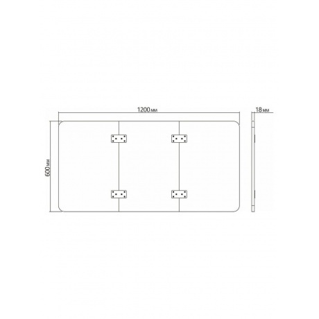 Столешница Cactus CS-TD3-CARB 120x60x1.8см карбон - фото 3