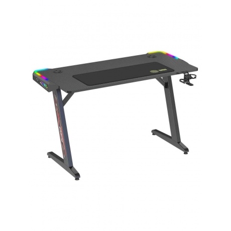 

Стол игровой Cactus CS-GTZ-BK-RGB столешница ДСП черный каркас черный