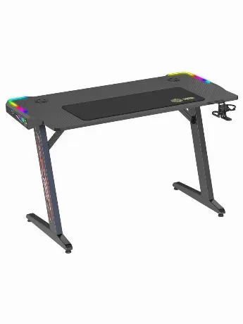 Стол игровой Cactus CS-GTZ-BK-RGB столешница ДСП черный каркас ч...