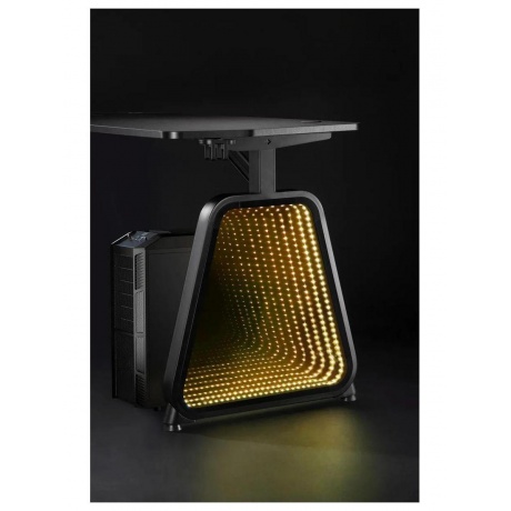 Стол игровой Cactus CS-GMD-BK-RGB столешница МДФ черный каркас черный 136x60x75см - фото 11