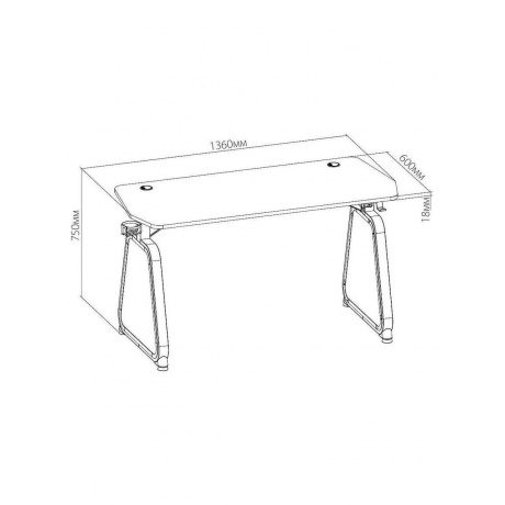 Стол игровой Cactus CS-GMD-BK-RGB столешница МДФ черный каркас черный 136x60x75см - фото 13