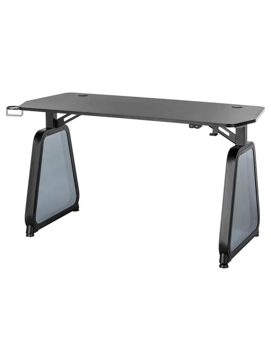 Стол игровой Cactus CS-GMD-BK-RGB столешница МДФ черный каркас черный 136x60x75см - фото 4