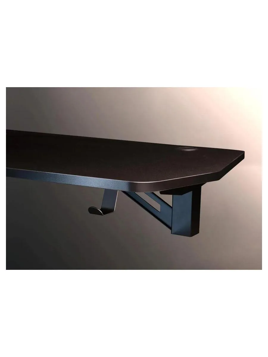 Стол игровой Cactus CS-GMD-BK-RGB столешница МДФ черный каркас черный 136x60x75см - фото 8