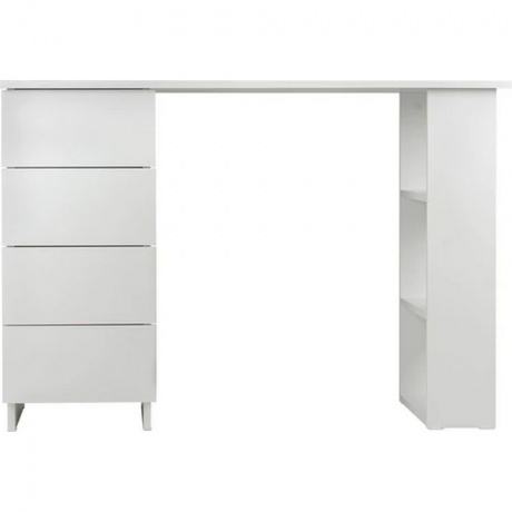 

Стол письменный/компьютерный BRABIX Scandi CD-016 (ш1100*г500*в750мм), 4 ящика, белый, 641891