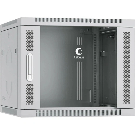 Шкаф настенный Cabeus 9U 350мм перфорация серый SH-05F-9U60/35