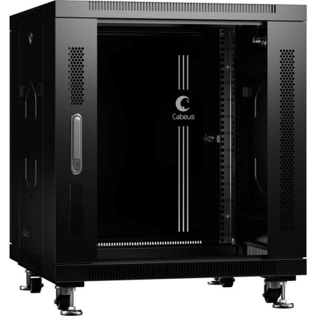 Шкаф напольный Cabeus 12U 600мм перфорация серый SH-05C-12U60/60