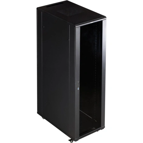 Шкаф напольный Lanmaster 27U 600мм стекло черный TWT-CBB-27U-6X6...