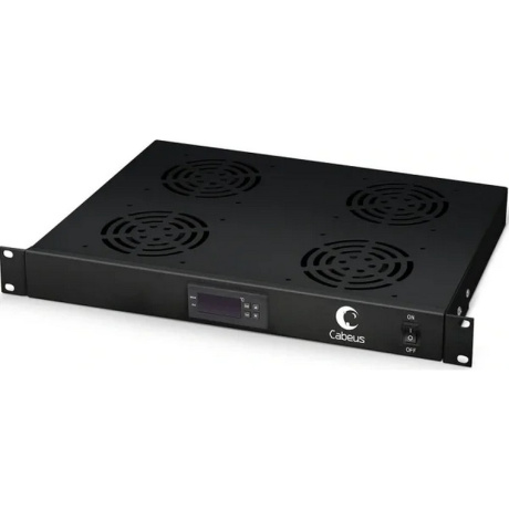 Вентиляторный модуль Cabeus 1U 320мм 4xFAN черный JG03T-BK