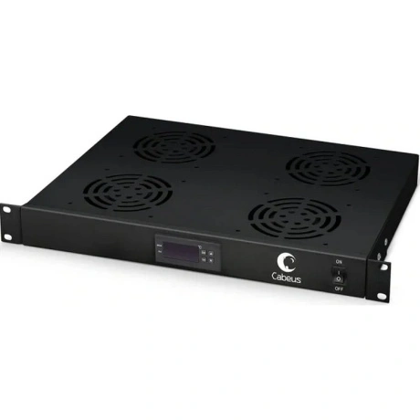 Вентиляторный модуль Cabeus 1U 320мм 4xFAN черный JG03T-BK