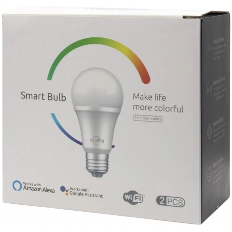 Комплект умных ламп Nitebird Smart bulb  2 шт., цвет мульти - фото 2