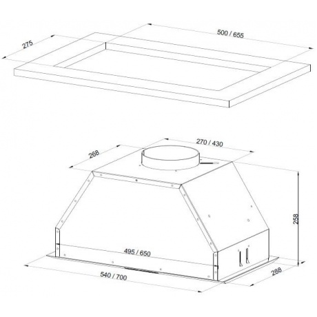 Встраиваемая вытяжка Kuppersberg INTRO 70 BLACK - фото 6