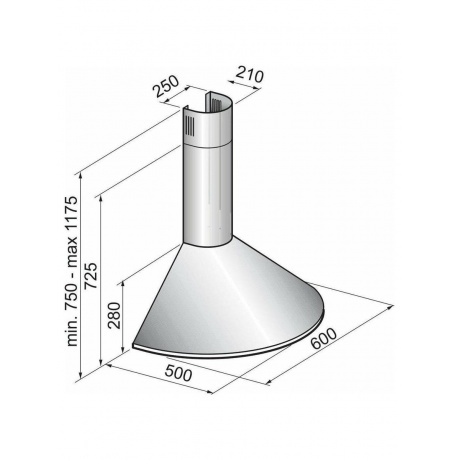Каминная вытяжка Korting KHC 6930 X - фото 4