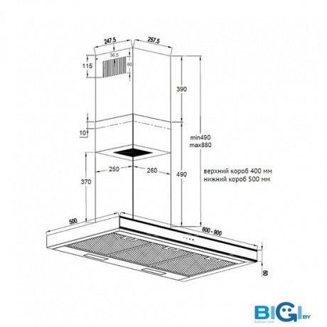 Купольная вытяжка Korting KHC 6737 XGN - фото 4