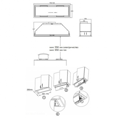 Полновстраиваемая вытяжка Korting Korting KHI 9997 GB - фото 4