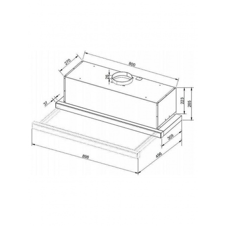 Встраиваемая вытяжка Korting KHP 9975 GN - фото 2