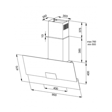 Наклонная вытяжка Korting KHC 96373 BXGN - фото 4
