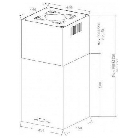 Островная вытяжка Korting KHA 45970 W CUBE - фото 4
