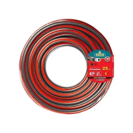 Шланг поливочный RACO PREMIUM, 1?, 25 м, 40 атм, пятислойный арм...