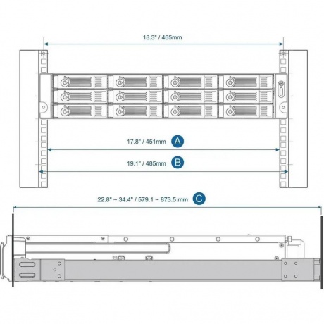 Рельсы QNAP RAIL-A03-57 - фото 3