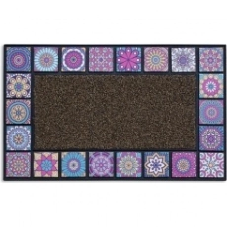 Коврик придверный MOSAIC QUADRO violet 76Х45 см ATTRIBUTE MAT